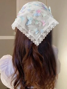 1pc Lace Triangle Headband, Women Fashion Hair Accessories - Multicolor - View 12