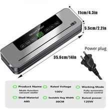 RAF 真空封口机，家用厨房食品保鲜真空封口机，一次性真空袋封口机，适用于各种干湿食品真空密封，升级带切割器，食品真空封口机，情人节和圣诞节礼物折扣