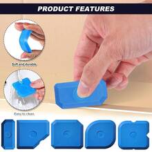 7-In-1 Silicone Scraper, Caulking Tool, Sealant Smoothing Tool, Aged Glue Scraping Tool