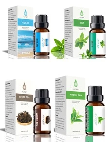 10毫升香氛精油，100%天然有机，14种不同香味。滴管瓶装，适用于香薰机、加湿器和按摩器。