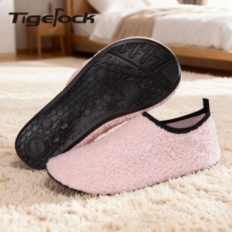 TIGEROCK - Women's Plush Lined Slippers For Winter, Casual & Comfortable Home Wear, Soft Sole, Slip-On Design Suitable For Indoor, Living Room, Bedroom