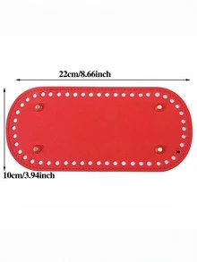 1pc Premium Oval PU Leather Bottom Pad - Reinforces Handbags And Wallets, Pre-Punched Holes For Sewing, Suitable For Crochet Projects, Sewing Accessories And DIY Crafts, Durable, Water-Resistant, Easy To Use, DIY Wallet Making - Multicolor - View 7