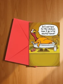 1pc Funny Turkey Thanksgiving Card (With Envelope) - Suitable For Friends, Family, And Colleagues - Unique Birthday Gift Idea - Style 1 - View 5