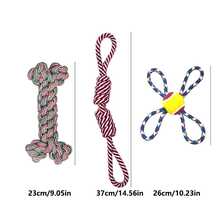 1pc Durable Woven Rope Dog Toy | Interactive Chewing And Tug-Of-War Game, Suitable For All Dog Breeds | Random Color, Suitable For Large Dogs, Puppy Toy - Multicolor - View 13