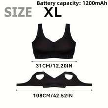 新款无线智能胸部按摩器，丰胸器，胸部护理文胸，胸部按摩器，胸部按摩文胸，防下垂胸部按摩器 - 黑色-XL(115-140)斤 - 查看 9