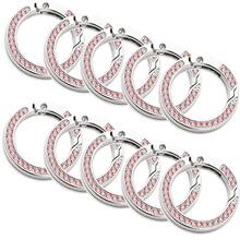 10pcs/6pcs Gantungan Kunci Kristal Berkilau, Gantungan Kunci Bling, Aksesoris Fashion Cocok Untuk DIY, Gantungan Kunci Logam Perhiasan Bentuk Logam dengan Pengait Pegas, Gantungan Kunci Logam Luar Ruangan Klip Gantungan Kunci Kait Pengait Tali Anjing, Hadiah Hari Valentine, Set Pasangan, Hadiah Natal - MultiWarna - View 5