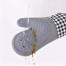 2pcs Silicone Kitchen Gloves, Non-Slip, Perfect For Cooking And Baking - Hand Wash Only. - Multicolor - View 7