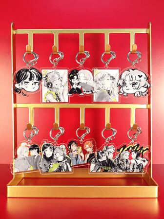 1pc Anime "The Guy She Was Interested In Wasn't A Guy At All" Acrylic Keychain Series Cute Cartoon Keyring Bag, Suitcase Accessory Phone Pendant Car Ornament.