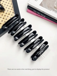 20/10 pezzi Fermagli per capelli in plastica nera semplici e allungati a punta, molletta per parrucchieri per frangia e acconciatura, riempitivi per calze natalizie, regali di Natale, regali per donne, riempitivi per calze natalizie per adulti, accessori per capelli, accessori per donne, riempitivi per calze natalizie, idee regalo per donne, riempitivi per calze natalizie per la bellezza