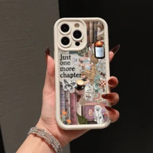 Book Lover Phone Case Compatible With IPhone 17 16 15 14 13 12 And 11 Pro Models Compatible With  A13 A14 A15 A16 A17 Models  A52 A53 A54 Models And  S21 S22 S23 S24 S25 PLUS FE ULTRA Models It's Shockproof Fingerprint-Resistant Slip-Resistant Scratch-Resistant And Easy To Carry It's The Perfect Gift For Family Friends Children Boyfriends Or Girlfriends It's Perfect For Birthdays Christmas Easter Valentine's Day And Other Holidays Suitable For All Occasions - 卡其色 - 查看 8