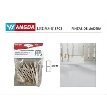 Pack de Pinzas de Madera Multiusos Naturales – Resistentes y Duraderas, Ideales para Manualidades, Decoración, Fotografía, Tendederos y Proyectos Creativos, con Acabado Suave y Diseño Ecológico que Aporta un Toque Rústico y Elegante a Cada Uso - Marrón - Ver 5