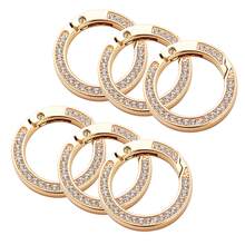 10pcs/6pcs Gantungan Kunci Kristal Berkilau, Gantungan Kunci Bling, Aksesoris Fashion Cocok Untuk DIY, Gantungan Kunci Logam Perhiasan Bentuk Logam dengan Pengait Pegas, Gantungan Kunci Logam Luar Ruangan Klip Gantungan Kunci Kait Pengait Tali Anjing, Hadiah Hari Valentine, Set Pasangan, Hadiah Natal - MultiWarna - View 9