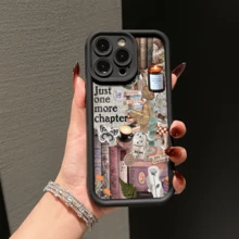Book Lover Phone Case Compatible With IPhone 17 16 15 14 13 12 And 11 Pro Models Compatible With  A13 A14 A15 A16 A17 Models  A52 A53 A54 Models And  S21 S22 S23 S24 S25 PLUS FE ULTRA Models It's Shockproof Fingerprint-Resistant Slip-Resistant Scratch-Resistant And Easy To Carry It's The Perfect Gift For Family Friends Children Boyfriends Or Girlfriends It's Perfect For Birthdays Christmas Easter Valentine's Day And Other Holidays Suitable For All Occasions - 卡其色 - 查看 5