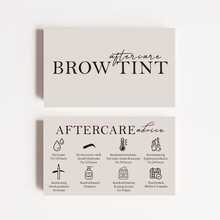 50-Pack | Laminated Brow Aftercare Cards | 2x3.5 Inch Card Size | Brow Lift And Tint, Simple Design With Illustrations And Instructions - Brown - View 1