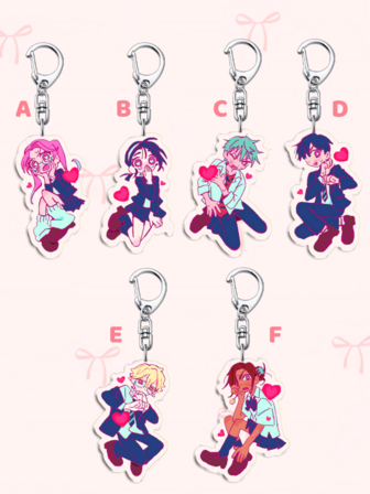 1 pezzo Portachiavi in acrilico carino con tema anime ALIEN STAGE. Caratteristiche: accessori per borse, gioielli divertenti e regali per fan. Ideale per fidanzati, fidanzate, familiari, insegnanti, regali per feste e decorazioni per cellulari. Portachiavi per amicizia/portachiavi per donne/ciondoli per borse/portachiavi