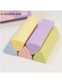 5支/1支装多色三角橡皮擦，防晕染可塑橡皮铅笔，Morandi彩色橡皮擦，三色橡皮擦，适用于书写、绘画和素描 - 非常适合作为办公用品和返校礼物 - 彩色 - 查看 11