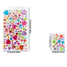 1/3/4 miếng, Bộ nhãn dán đá quý thủ công DIY, Nhãn dán trang trí bằng bột vàng lấp lánh Acrylic, 4 kiểu (Tròn/Sao/Hoa/Trái tim), Miếng dán sáng tạo hình kim cương nhiều màu, Vật dụng cần thiết cho lớp học, Đồ dùng văn phòng, Giá rẻ, Bút dạ, Trường học, Giáng sinh - Nhiều màu - Xem 3