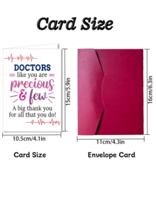 1 Set Doctor Cards - Thank You For Everything You Do, Expressing Your Heartfelt Gratitude, 4.1 Inches X 5.9 Inches, With Envelopes, A Unique Gift - Style 1 - View 2