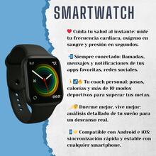 Reloj Inteligente SmartWatch Para IPhone Y Android - Negro - Ver 7