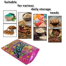 1 Pack Of 25pcs  Mixed Random 1oz(28g) PVC Mylar Resealable Jewelry Bags, Self Standing Sealed Bag, Vacuum Packaging Bag ,Jewelry Storage Bags, Food Preservation,Jewelry Display Bags, To Prevent Oxidation And Tarnish, For Storing Earrings, Necklaces, Jewelry, Small Gifts, Party Favor Bags 25pcs Random Patterns, Grass Bags, Plastic Packaging Bags, Grass Storage Bags, Candy Packaging, Resealable Bags, Ziplock Bags, 3D Bags, Polyester Film Bags, Vanilla Bags, Odor Proof Bags, Waterproof Bags, Storage Bags, And Sealed Bags,25 Mixed 20g Polyester Film Bags, Plastic Bags, Odor Proof Bags, Patterned Mailer Bags, Resealable, Suitable For Gift Packaging Of Candies, Cookies, Parties, Retail Products, And Small Handicrafts - 彩色 - 查看 3