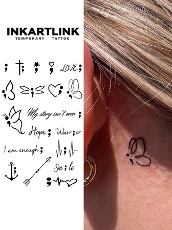  INKARTLINK 革命性技术纹身，半永久纹身，防水持久1-2周的临时纹身，逼真仿真纹身，植物基，神奇纹身，手指纹身，适用于手指