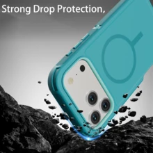 Case Compatible With IPhone 17 ProMax/17Pro/17AIR/17 Heavy Duty Shockproof 3-Layer Full-Body Protection Rugged Cover [Compatible With Magnetic] - Cadet Blue - View 4