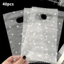 200 个磨砂星形图案礼品袋，创意手提袋，透明礼品包装袋，珠宝礼品袋，小型礼品包装袋 DIY 礼品袋，适用于情人节、生日、婚礼和派对礼品包装。 - 彩色 - 查看 10