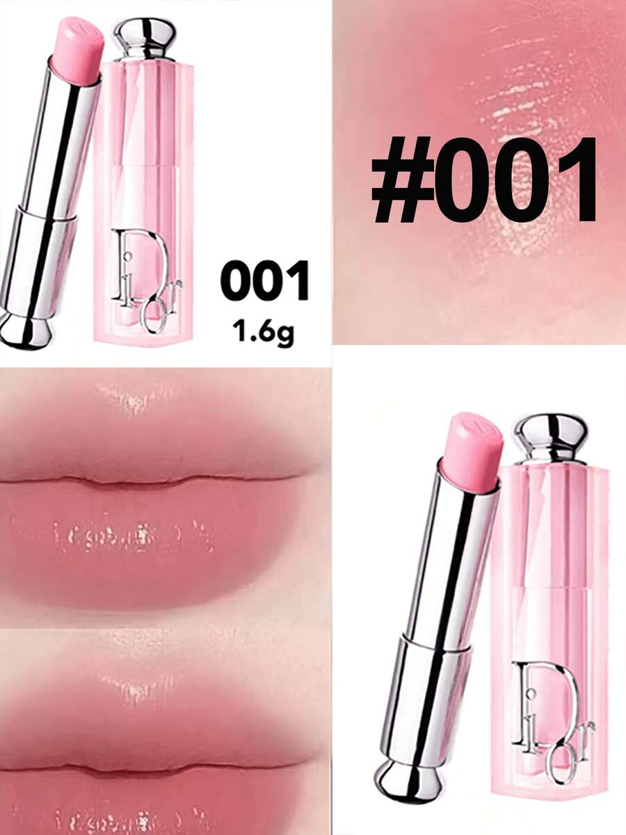 Christian Dior 001 Pink Lip Balm - 001 Pink, Pink Lip Balm, Versatile Color, Moisturizing Lip Balm, Luxurious Lip Care, Travel Size - 1.6g/0.05oz - #001 Pink - View 1