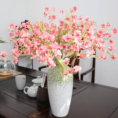 1/2/3支人造风铃草花，54厘米仿真花，适用于墙面、客厅、卧室、婚礼、派对装饰、桌面摆件。家居、桌面装饰、厨房、婚礼、餐桌、中心装饰品、办公室、花园、户外、房屋、庭院装饰，春、夏、秋、冬皆宜。