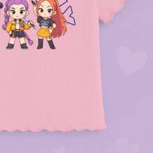 Warriors Kpop Kids' T-Shirt - Stylish Fashion For Girls And Teens - Hồng - Xem 2