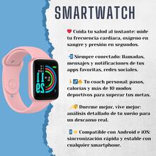 Reloj Inteligente SmartWatch compatible con iPhone Y Android - Rosa - Ver 6