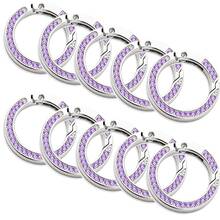 10pcs/6pcs Gantungan Kunci Kristal Berkilau, Gantungan Kunci Bling, Aksesoris Fashion Cocok Untuk DIY, Gantungan Kunci Logam Perhiasan Bentuk Logam dengan Pengait Pegas, Gantungan Kunci Logam Luar Ruangan Klip Gantungan Kunci Kait Pengait Tali Anjing, Hadiah Hari Valentine, Set Pasangan, Hadiah Natal - MultiWarna - View 4