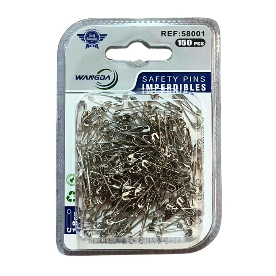 Pack de Imperdibles Metálicos Resistentes y Seguros para Costura, Manualidades y Uso Diario – Variedad de Tamaños, Fáciles de Usar y Duraderos - Plateado - Ver 1