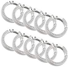 10pcs/6pcs Gantungan Kunci Kristal Berkilau, Gantungan Kunci Bling, Aksesoris Fashion Cocok Untuk DIY, Gantungan Kunci Logam Perhiasan Bentuk Logam dengan Pengait Pegas, Gantungan Kunci Logam Luar Ruangan Klip Gantungan Kunci Kait Pengait Tali Anjing, Hadiah Hari Valentine, Set Pasangan, Hadiah Natal - MultiWarna - View 7