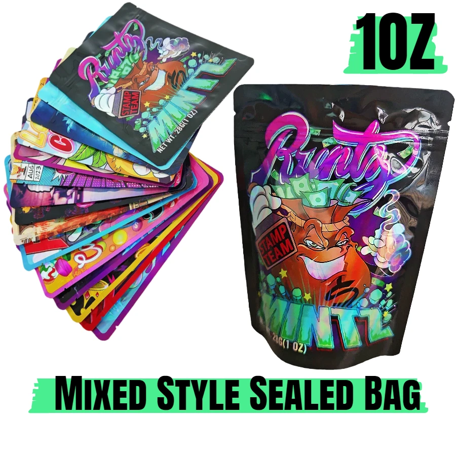 50pcs 1oz Mylar Resealable Bags - Self-Standing Odor-Proof For Small Business & Retail Packaging - Multicolor - View 1