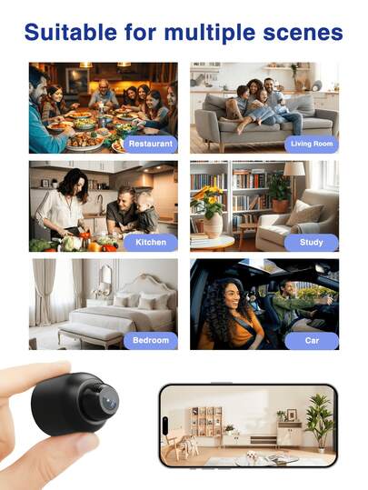 Mini WiFi Security Camera Night Vision, HD 720P Wireless Motion Detection, Remote Monitoring view 8
