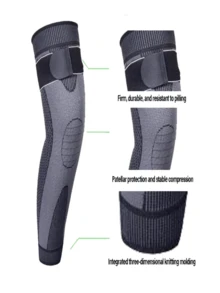 A Pair,Self-Heating Knee Braces With Acupressure Massage And Shaping Functions, Equipped With Non-Slip Straps And Full-Length Compression Leg Sleeves. Suitable For Winter Use; Suitable For Sports Such As Basketball And Cycling; Unisex, Size L. - L: 18,1"-20,4" 46cm-51cm - Xem 2