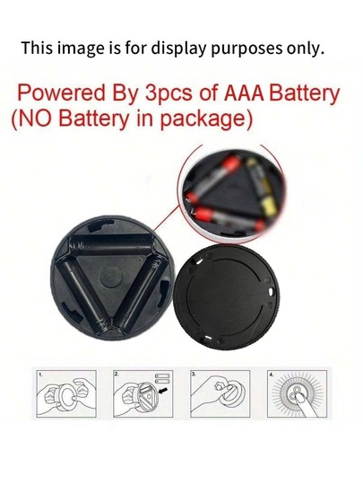 Wireless LED Round Push Lights, Battery Rechargeable, Adhesive Back, Portable Easy Installation, Hallway, Bathroom, Bedroom, Kitchen, Cabinet, Stairs Home view 10