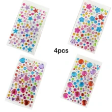 1/3/4 miếng, Bộ nhãn dán đá quý thủ công DIY, Nhãn dán trang trí bằng bột vàng lấp lánh Acrylic, 4 kiểu (Tròn/Sao/Hoa/Trái tim), Miếng dán sáng tạo hình kim cương nhiều màu, Vật dụng cần thiết cho lớp học, Đồ dùng văn phòng, Giá rẻ, Bút dạ, Trường học, Giáng sinh - Nhiều màu - Xem 8