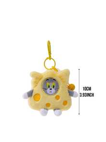 Móc khóa Tom & Jerry nhồi bông phô mai - Phiên bản Tom. Móc khóa Tom & Jerry nhồi bông được cấp phép - Thiết kế phô mai với ngăn chứa đồ ẩn, chất liệu vải bền và mềm mại, thích hợp để đựng chìa khóa và túi xách. Món quà hoàn hảo cho người hâm mộ và trẻ em, phụ kiện tiện dụng và đáng yêu để sử dụng hàng ngày. - Chiếc túi xách nhỏ của Tom - Xem 10