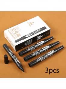5/3 buah Spidol Kepala Besar Tinta Hitam Spidol Minyak Kepala Panjang Spidol Logistik Cepat Kering Tahan Air Tinta Minyak Tidak Pudar Tersedia Berbagai Warna. - Hitam - View 11