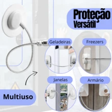 2 Peças De Fechaduras Adesiva Para Gabinete Geladeira Com Chaves Segurança Infantil Em Porta Janelas - Multicolorido - Visão 6