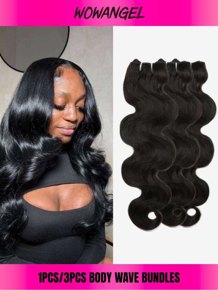 WOWANGEL 100% Unprocessed Human Hair, Natural Wavy Curly Hair Bundles, Thick Remy Virgin Hair, Natural Color, 30 Inch Hair Bundles, Grade 10A Brazilian Remy Human Hair Extensions