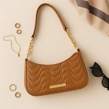 Kit 2 Bolsas Femininas de Ombro Berlim+Copacabana Moderna Elegante Dia a Dia Estilosa - Promoção Envio Relâmpago - Caramelo Copacabana + Areia Berlim - Visão 2