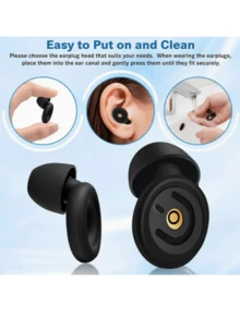 可重复使用的硅胶耳塞，适合睡眠和游泳 - 35dB 降噪，配有 2 对耳套，适合打鼾、学习、音乐会和听力保护。 - 彩色 - 查看 8