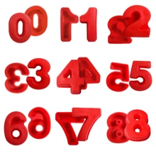 10-Inch Large Silicone Cake Pan, Numeric Cake Mold, 3D Creative Cake Baking Mold, DIY Baking Mold, Suitable For Birthday, Wedding, Anniversary, Customizable Numeric Design - Red - View 17