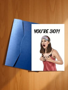1 Juego de 30 tarjetas de cumpleaños (con sobre) para ella - "Treinta y próspera", llena de energía - "Treinta y próspera" - Regalo para tu mejor amiga - "Treinta y próspera" - Tarjeta de cumpleaños con expresión sorprendida exagerada - Estilo 1 - Ver 16