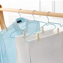 Pack de Pinzas de Madera Multiusos Naturales – Resistentes y Duraderas, Ideales para Manualidades, Decoración, Fotografía, Tendederos y Proyectos Creativos, con Acabado Suave y Diseño Ecológico que Aporta un Toque Rústico y Elegante a Cada Uso - Marrón - Ver 4