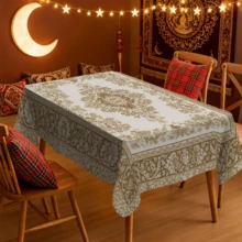 1/20件套简约桌布，奢华白色底金色几何图案，阿拉伯风格节日装饰，活力餐桌布置，适用于厨房、餐桌、节日派对、户外野餐和宴会装饰 - 彩色 - 查看 12