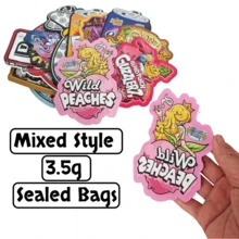 100 Pieces Mixed Style 3.5g Polyester Film Bags, Cigarette Accessories, Plastic Bags, Odor-Proof Bags, Patterned Mylar Bags For Tobacco Storage, Resealable, Ideal For Gift Packaging Of Candies, Cookies, Party Favors, Retail Products And Small Crafts. - Multicolor - View 1